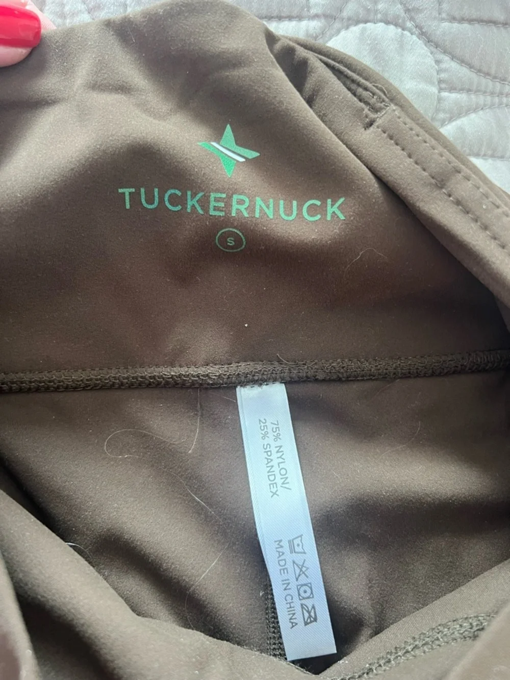 TNUCK SPORT Chocolate Brown High Rise Compression Spandex MacKenzie Legging Sz S